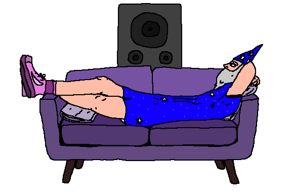 Jorge Velasquez on his couch.